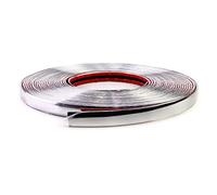 QWORK Striscia adesiva cromata, Striscia decorativa, Auto Corpo Finestra Decorazione Esterna, 15 mm x 12 m