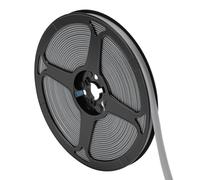 QWORK® Striscia di Mastice Autoadesiva 6M x 8mm - Bordo Sigillante in TPU Flessibile per Vasca da Doccia, Lavello Cucina e Specchi - Profilo Decorativo Grigio Impermeabile e Antipolvere