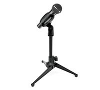QWORK® Supporto per microfono da tavolo, asta microfono, Intervallo di regolazione 18-25 cm, Pieghevole, Compatibile con la maggior parte dei microfoni