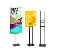 QWORK® Supporto per poster dpoppia faccia, Adatto per insegne di altezza compresa tra 12 cm e 210 cm