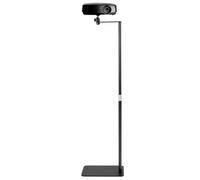 QWORK® Supporto per proiettore salvaspazio a forma di L con filettatura universale da 1/4 - Girevole a 360° - Altezza regolabile 65-120 cm - Base antiscivolo - Design con gestione dei cavi