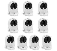 QWORK T5 Portalampada, Portalampada fluorescente T5 LED, per tubi di ricambio LED fluorescenti di tipo a scatto, confezione da 10