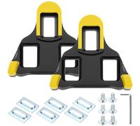 QWORK® Tacchette pedali per bici, compatibili con Shimano SPD SH11 SH12 SH10 SH51, per bici da corsa, ciclismo indoor