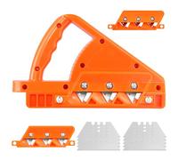 QWORK® Tagliabordi per Cartongesso con 45° e 60°, tagliabordi rapida per cartongesso comprensivo di 10 lame di ricambio