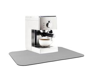 QWORK® tappetino per macchina da caffè 30x40cm, tappetino scolapiatti, tappetino antiscivolo per piano di lavoro del bar del caffè, grigio