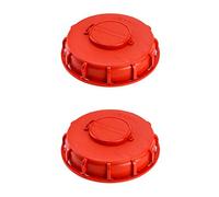 QWORK® Tappo di Serbatoio IBC con Foro di Sfiato, Coperchio Rossa in Plastica per Serbatoio d'Acqua, 163mm (# A, 2 pezzi)