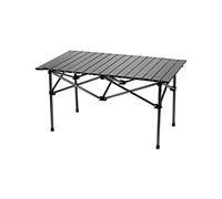QWORK® Tavolo Pieghevole, Tavoli da campeggio pieghevoli, 95 * 55 * 50cm, Nero, Per barbecue, Viaggi, Pesca, Picnic
