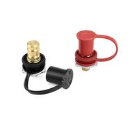 QWORK Terminali per batteria remoti da 250 A da 3/8", con copertura di sicurezza, in ottone resistente per sistemi a 12 V, 2 pezzi