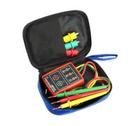 QWORK® Tester di fase, Tester Rotazione Fasi per 3 fasi, 60V~600V AC, 20-400 Hz, con buzzer tester e pinze a coccodrillo