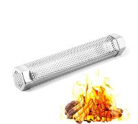 QWORK® Tubo Affumicatore per Barbecue in Acciaio Inossidabile da 30 cm per Griglia a Pellet, Tubo Affumicatore Esagonale Premium Affumicatore a Freddo per Tutte Le Griglie, Affumicamento Caldo/Freddo
