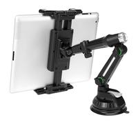 QWORK® Universale supporto auto con ventosa, phone porta regolabile, per tablet e smartphone da 5" a 15"