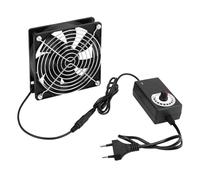 QWORK® Ventola per case da 120 mm con controllo della velocità - 12 V Ventola per PC senza spazzole per computer, laptop, TV box e altro