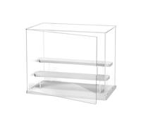 QWORK® vetrina in acrilico , scatola in acrilico trasparente , vetrina per figure , per proteggere e conservare oggetti da collezione e figure , 32x18x25cm