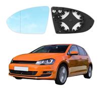 QWORK® Vetro dello specchio retrovisore esterno riscaldato asferico sinistro con piastra di supporto, numero OEM 5G0857522, compatibile con VW Golf MK7 2013-2020