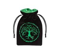 Qworkshop Foresta Nero & Verde Velour Dice Bag