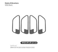 QWPDFHE Adesivi for rivestimenti delle maniglie delle portiere delle auto, compatibili con gli accessori interni della BMW Serie 3 F30 F34 F32 F33 F36 3 e 4.(Black)