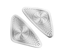QWPDFHE Adesivo for rivestimento presa d'aria auto compatibile con Mercedes Classe E W214 2024 2025, accessori interni in acciaio inossidabile(Silver)