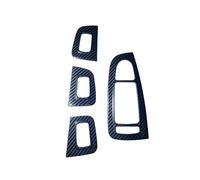 QWPDFHE Pannello di controllo del pulsante dell'interruttore del finestrino del bracciolo della portiera interna, adesivo decorativo compatibile con Benz W205 X253 Classe C GLC(Carbon fiber pattern)