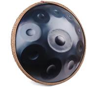 QWPDWA Harmonic - Tamburo a mano, 10 note, strumento a percussione professionale, in acciaio, con borsa da viaggio, decorazione in corda e mazzuole, per meditazione e yoga Zen (440 Hz, blu)