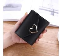 QWPYDXN Nuovo Portafoglio classico da donna Dimensioni compatte Grande capacità Elegante tasca con cerniera Mini portamonete Portafogli corti da donna carini Portamonete