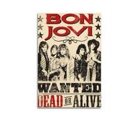 QWQEUTY Bon Jovi - Poster estetici da parete su tela, stile vintage, decorazione per soggiorno e camera da letto, 30 x 45 cm, senza cornice