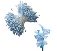 Qwrqwr 400 pezzi pulitore pipa fiori stami tulipano bouquet, detergente per pipa fai da te, steli, per progetti artigianali fai da te (blu)