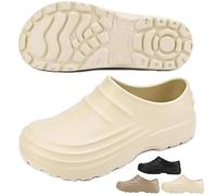 QWSYGH Armadillo Chef Unisex, Non-Slip Comfort Lightweight & Waterproof Garden Clogs, Outdoor Beach Vacation Sandals (Beige,39)