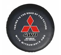 QWTYAFDD Copriruota Scorta,per Auto Mitsubishi Pajero V93 V97 5 Seats 2007-2023 Copertura della Ruota di Antipolvere Impermeabili Elastico Accessori Decorazioni Esterne,A 14in