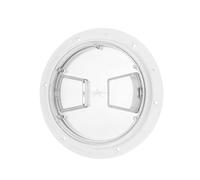 QWUUYEC Boat Deck Access Hatch, Cover Trasparente Rotondo 10,16 cm, Placca ABS Bianca per Yacht e - Design Robusto, Tenuta Impermeabile, Facile Ispezione e Installazione (6 Pollici)