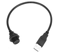 QWUUYEC Connettore USB Impermeabile IP67, Micro USB Femmina / 2.0 Maschio con Cavo, 0.3-1m - Alta Resistenza, Chiusura a Vite, Ideale per Attrezzature Outdoor e IOT (1M)