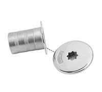 QWUUYEC Copri Tappo Carburante; Accessori Nautici - Riempitore per Piattaforma con Coperchio, Acciaio Inox 316 Lucidato, Diametro 50mm - Installazione Facile, Resistente