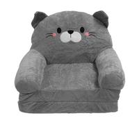 QWUUYEC Cuscino pieghevole per bambini, in peluche, a 3 strati, con simpatico design a forma di gatto, portatile e confortevole, ideale per fare un pisolino e giocare (2 strati)