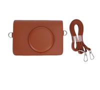 QWUUYEC Custodia Protettiva in Pelle PU per Fotocamera MS200 2 in 1, Con Tracolla, Resistente agli Urti - Design Elegante, Copertura Frontale Staccabile, Uso Facile per Fotografare e (Marrone)