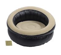 QWUUYEC Divano Gonfiabile in PVC, Poltrona Ergonomica Portatile con Superficie Floccata, Marrone - Facile da Gonfiare, Durevole e Leggero, Ideale per Casa e Outdoor (Colore del caffè)