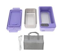 QWUUYEC Lunchbox Elettrico 1L, Scaldavivande Portatile con Capacità Grande, Bianco Arancione - Riscaldamento Elettrico 80W, Inox 304, per Ufficio e Studenti (Viola)