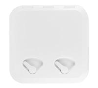 QWUUYEC Oblò Marino Quadrato, Sportello da Ponte, 370mm x 375mm, ABS Bianco - Resistente ai Raggi UV, Chiusura Ermetica, Ideale per Yacht e