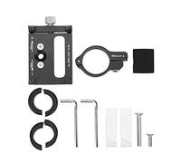 QWUUYEC Supporto Cellulare in Alluminio, Stand Clip Regolabile 3,5-6,2 Pollici per Moto e Bicicletta, Fissaggio Sicuro 22-31,8mm - Blocco Automatico, Facile Installazione, Design Rob (Nera)