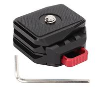 QWUUYEC V Lock Quick Release Plate, Base V Mount in Lega di Alluminio, Leggera e Durevole - Design Antiscivolo con Pulsante di Rilascio Rapido, Compatibile con Fotocamere DSLR e Treppied