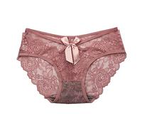QWUVEDS Pizzo da donna, sexy, pizzo traspirante, e sollevare i glutei, mutandine corte pure, bella biancheria intima da donna sexy in pizzo mutande da donna senza cuciture perizoma, a, Taglia unica