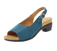 QWUVEDS Sandali estivi da donna comodi sandali & slides da donna sandali da ragazza comodi ed eleganti sandali con tacco basso grosso per le donne, punta aperta, sandali robusti da donna, Azzurro, 37