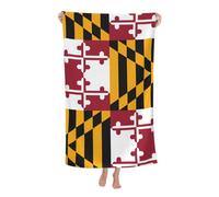 QWVBN Asciugamano da bagno in fibra ultra fine con bandiera del Maryland, morbido, adatto per bagni, nuoto, yoga, spiagge, ecc.