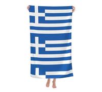 QWVBN Asciugamano da bagno in fibra ultra fine con bandiera greca, morbido, adatto per bagni, nuoto, yoga, spiagge, ecc.