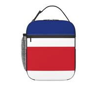 Qwvbn Bandiera del Costa Rica Comoda borsa termica portatile riutilizzabile adatta per lavoro, viaggi, picnic, uso in ufficio, ecc.