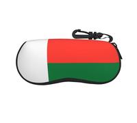 Qwvbn Bandiera del Madagascar Custodia per occhiali ultra leggera e comoda in guscio morbido, protegge da graffi, occhiali, occhiali da sole, occhiali da lettura, ecc.