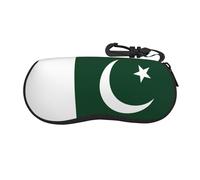 Qwvbn Bandiera del Pakistan Custodia per occhiali ultra leggera e comoda con guscio morbido protegge occhiali, occhiali da sole, occhiali da lettura, ecc. dai graffi.