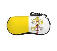 Qwvbn Bandiera del Vaticano Custodia per occhiali ultra leggera e comoda in guscio morbido protegge occhiali, occhiali da sole, occhiali da lettura, ecc. Dai graffi.