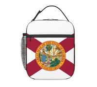 Qwvbn Bandiera della Florida, comoda borsa termica per il pranzo, riutilizzabile, adatta per lavoro, viaggi, picnic, ufficio, ecc.
