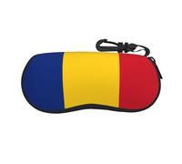 Qwvbn Bandiera della Romania Custodia per occhiali ultra leggera e comoda in guscio morbido, protegge da graffi, occhiali, occhiali da sole, occhiali da lettura, ecc.