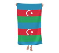QWVBN Bandiera dell'Azerbaigian, telo da bagno assorbente in fibra ultra fine, morbido, adatto per bagni, nuoto, yoga, spiagge, ecc.