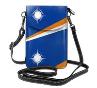 Qwvbn Bandiera delle Isole Marshall Borsa in pelle con patta a tracolla, morbida e impermeabile, può essere utilizzata come portafoglio, con tracolla staccabile.